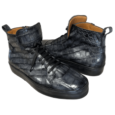 Crocodile leather boots