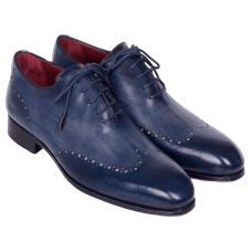Wingtip Navy Hand-Painted Wholecut Oxford