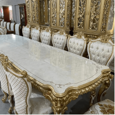 Dining Table with gold